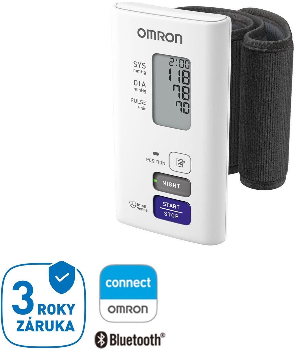OMRON NightView Bluetooth adatátvitellel, 3 év garancia Vérnyomásmérő