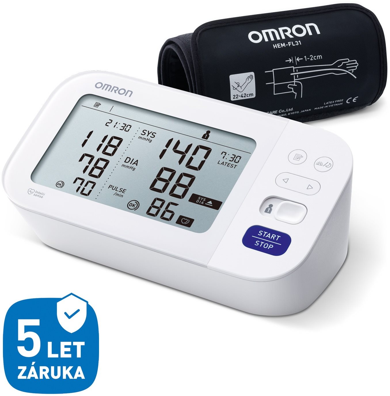 Omron M6 comfort AFIB digitális vérnyomásmérő Intelli mandzsettával...