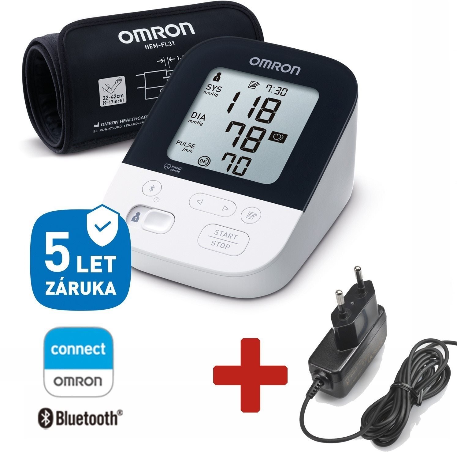M4 Intelli IT AFIB Bluetooth, digitális, Omron Connect kompatibilis...