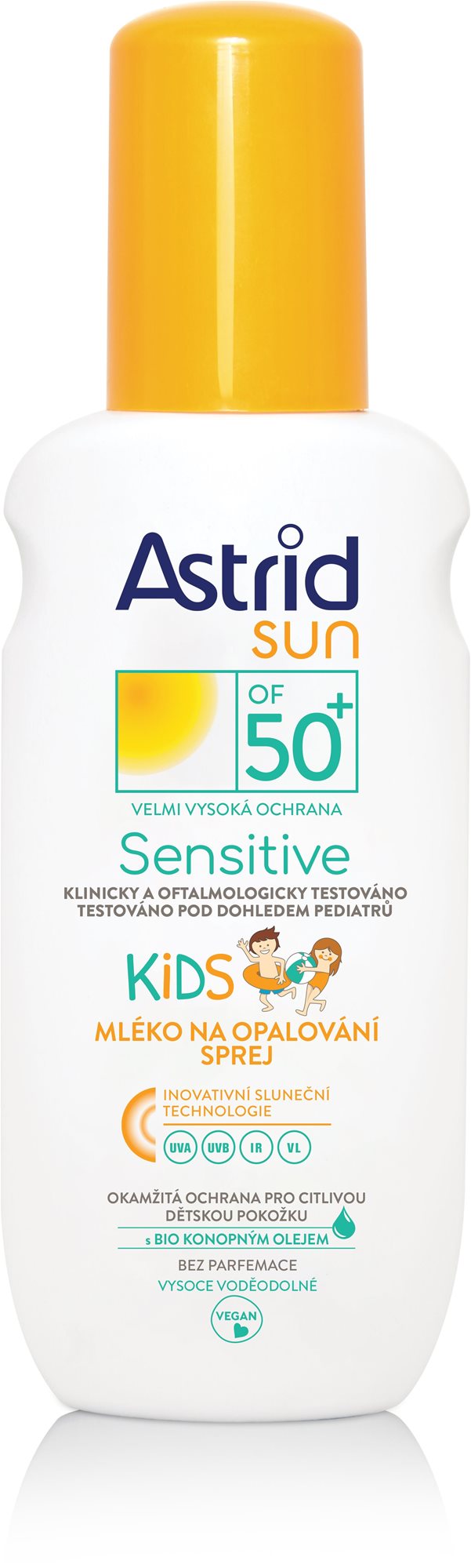 ASTRID SUN SENSITIVE Detské mlieko sprej O 50+ 150 ml Sprej na...