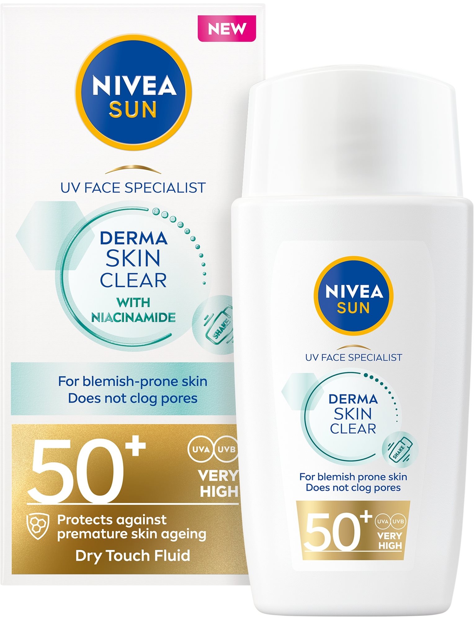 NIVEA Sun Pleťový krém Specialist Derma Skin Clear SPF50+ 40 ml...