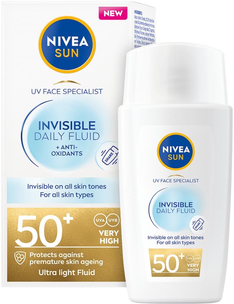 NIVEA Sun Napozókrém Specialist Invisible Daily Fluid SPF50+ 40 ml...