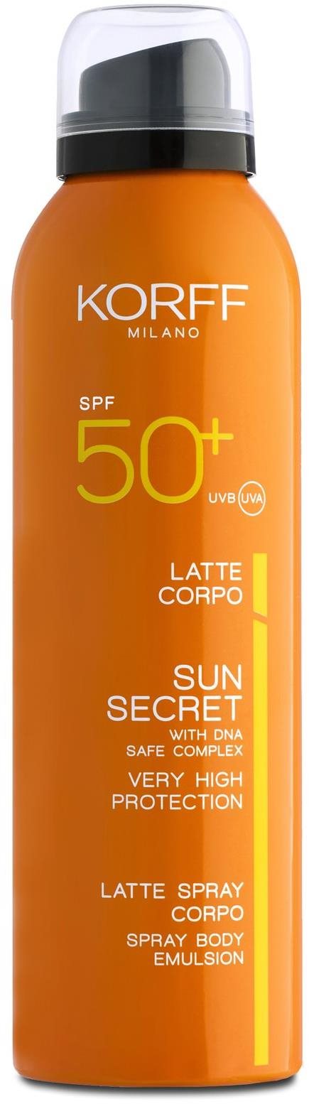 KORFF Sun Secret Spray Body Lotion SPF 50+ 200 ml Napozó spray