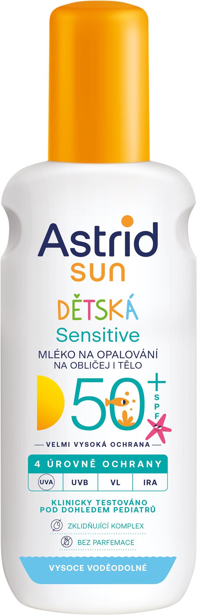 ASTRID SUN Detské mlieko na opaľovanie Sensitive sprej SPF 50+ 150...