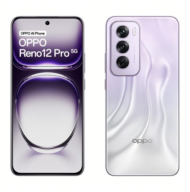 OPPO Reno12 Pro 5G 12 GB/512 GB Nebula Silver Mobiltelefon