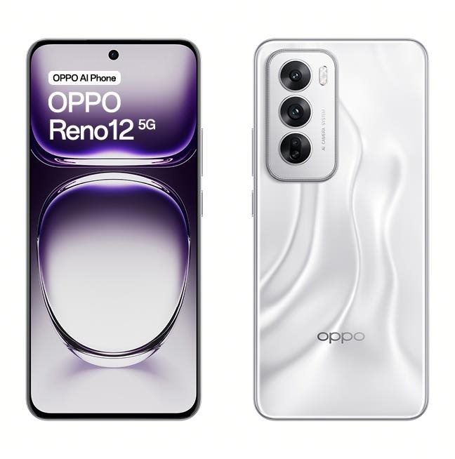 OPPO Reno12 5G 12 GB/256 GB Astro Silver Mobiltelefon