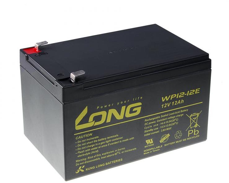 Long 12V 12Ah DeepCycle AGM F2 BleibBatterie (WP12-12E) Akku