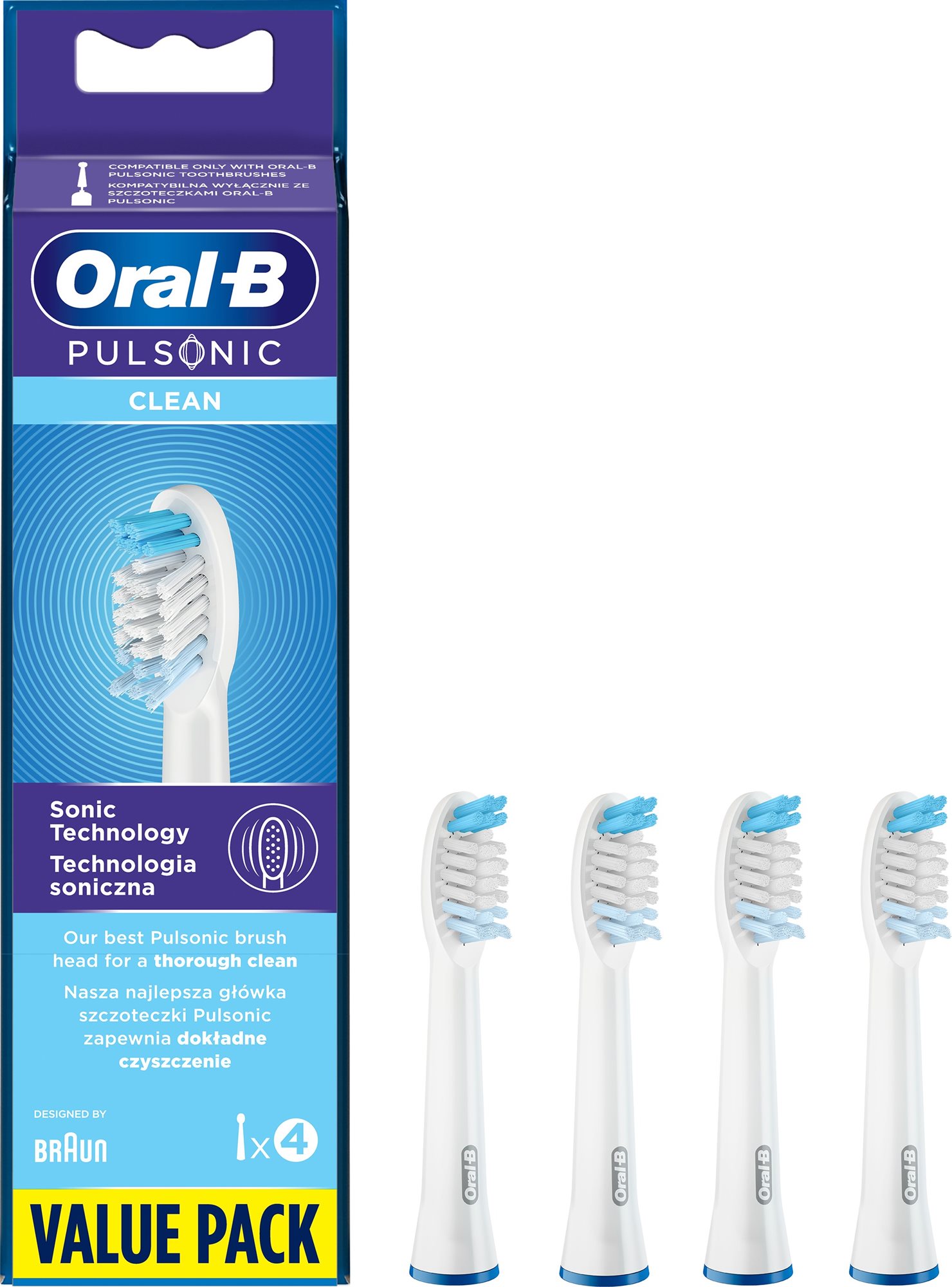 Oral-B Pulsonic Clean, 4 ks – Náhradné hlavice Náhradné hlavice k...