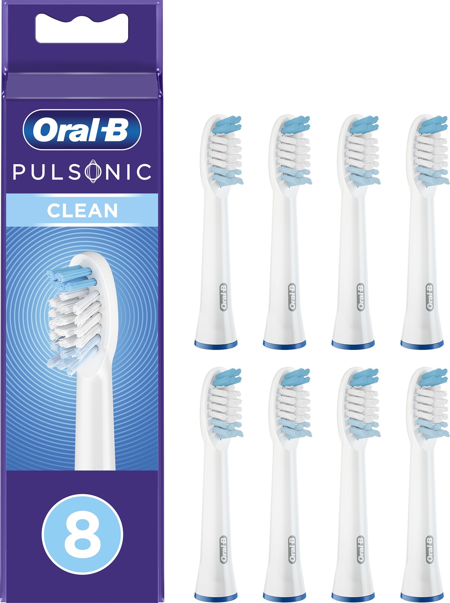 Oral-B Pulsonic Clean pótfej, 8db Elektromos fogkefe fej