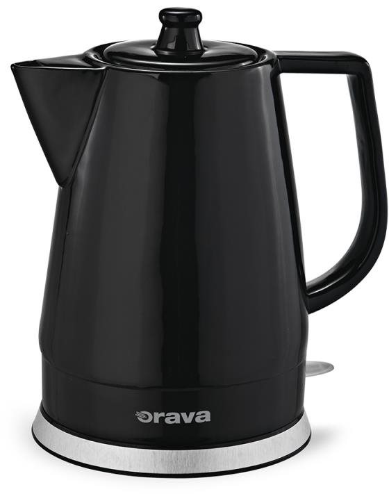 Orava Keramická kanvica 1,5 l, čierna Rýchlovarná kanvica