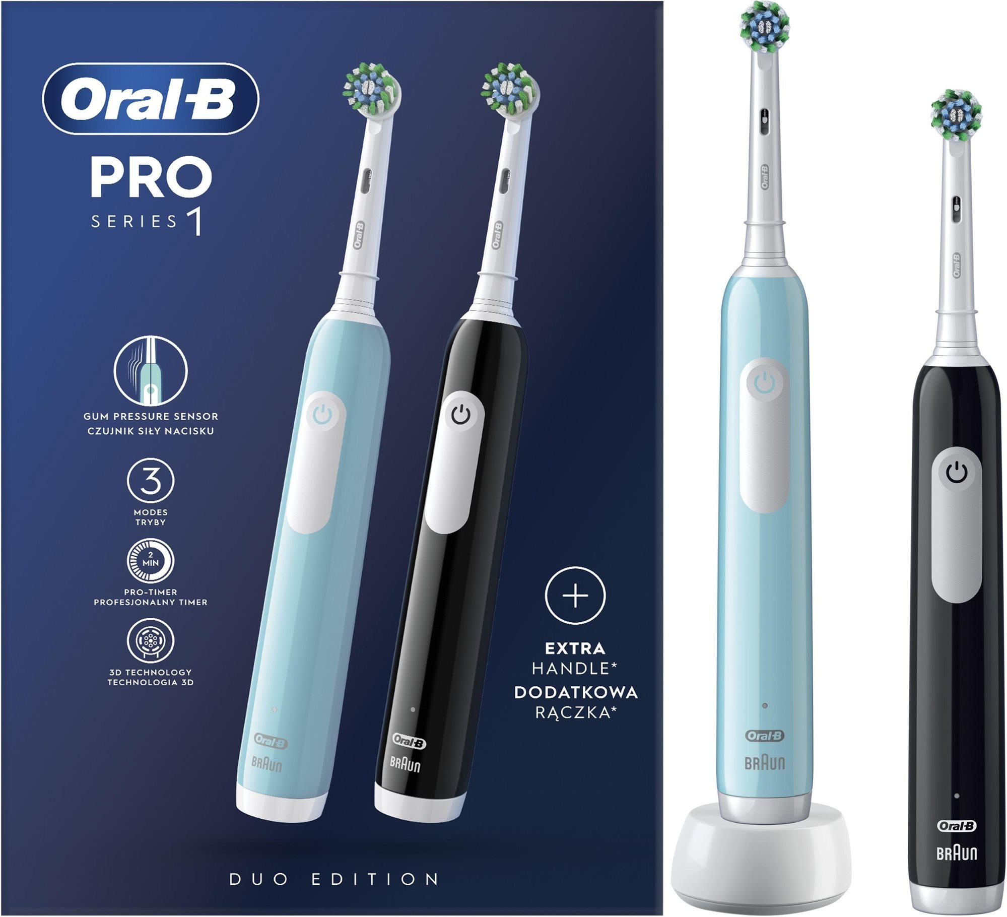 Oral-B Pro Series 1 Blau und Schwarz Design von Braun Elektrische...