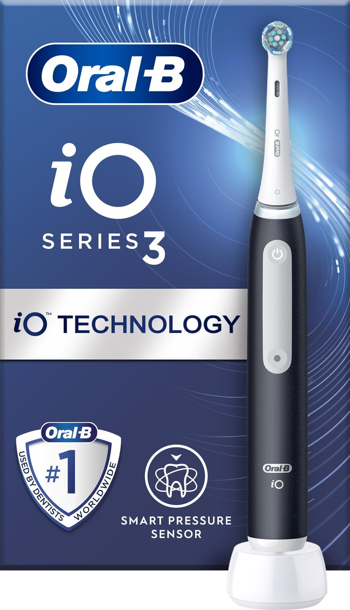 Oral-B iO 3 Black elektrische Zahnbürste Elektrische Zahnbürste