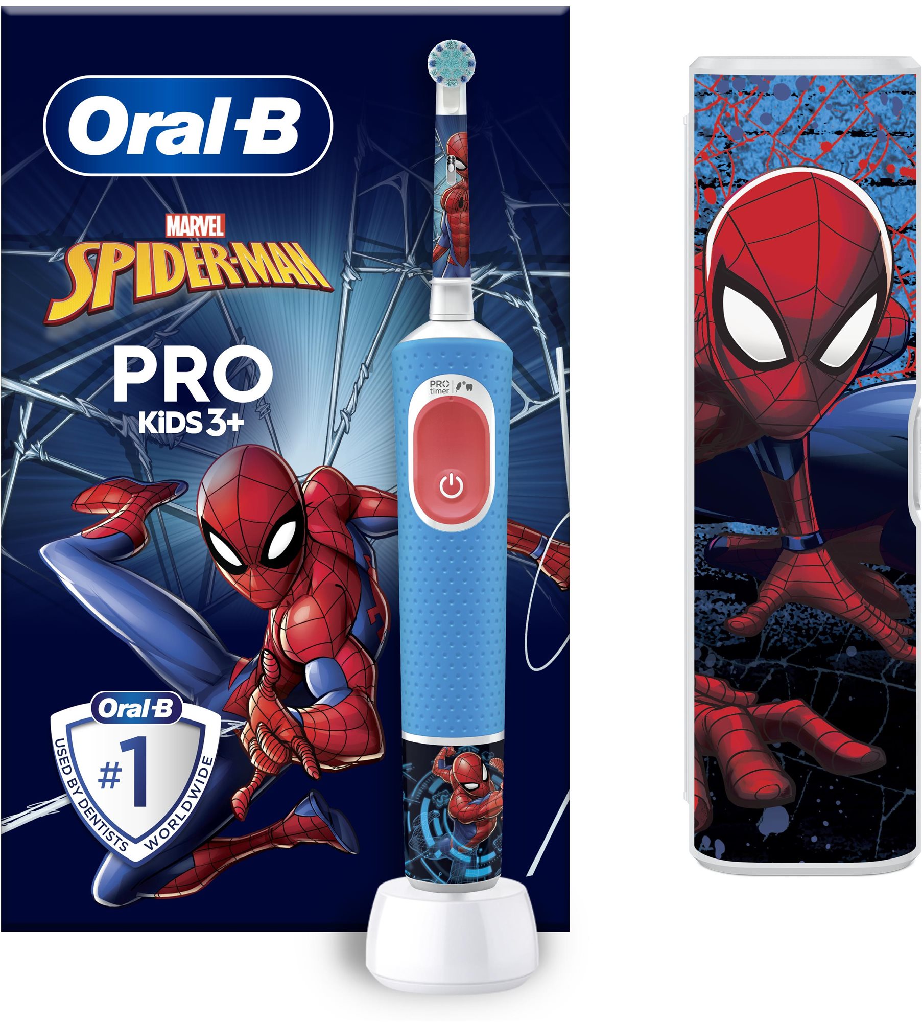 Oral-B Pro Kids Spiderman mit Etui Elektrische Zahnbürste