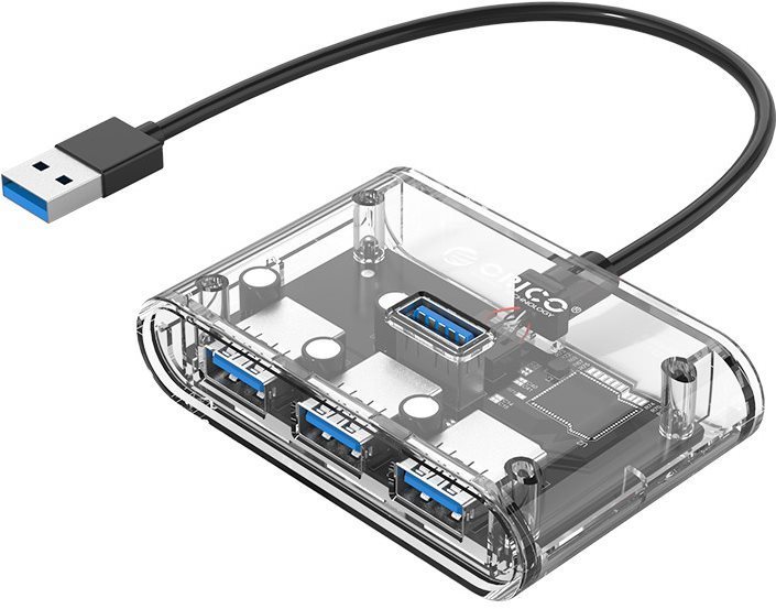 Orico USB-A Hub 4xUSB 3.0 Transparent USB Hub