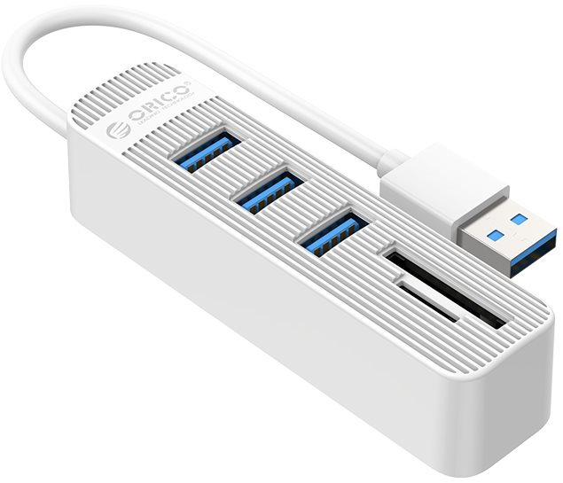 ORICO TWU3 + SD, 15cm - fehér Port replikátor