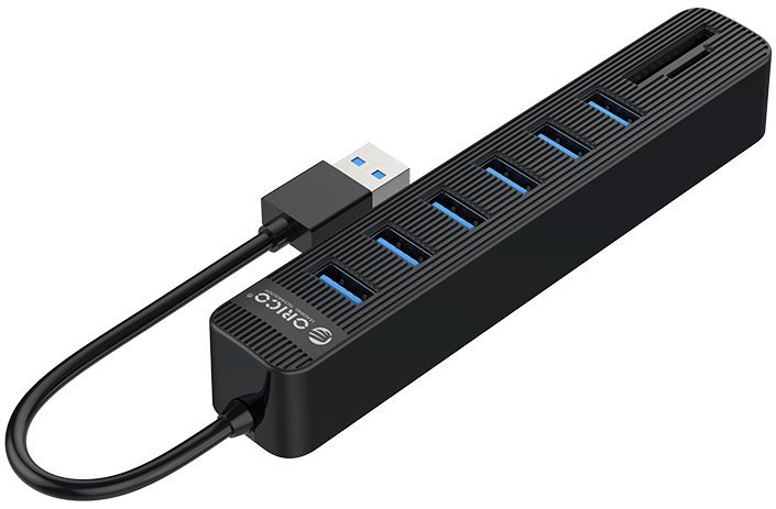 ORICO TWU3-6AST + SD 15cm Black USB Hub