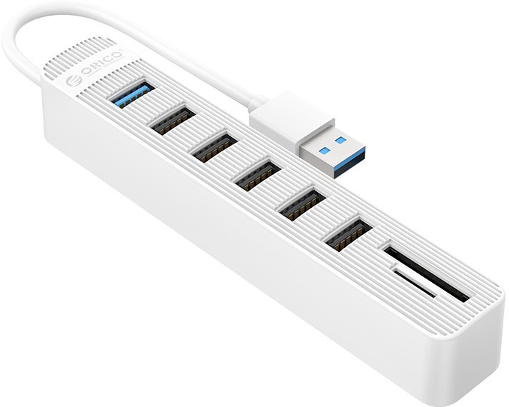 ORICO TWU32-6AST + SD 15cm White USB Hub