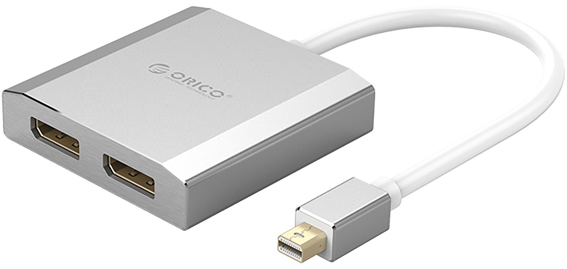 ORICO Mini DP 1.2 (M) to Dual DP (F) Adaptér Silver Rozbočovač
