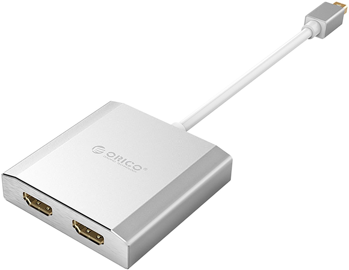 ORICO Mini DP 1.2 (M) to Dual HDMI (F) Adaptér Silver Rozbočovač