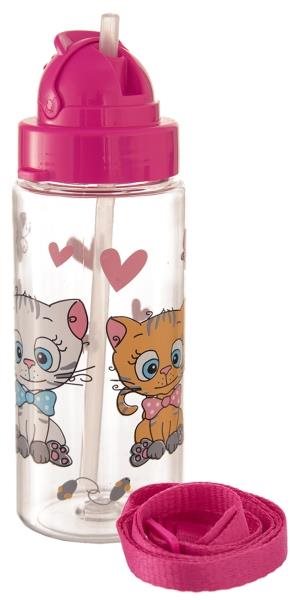 Orion Tritan Flasche mit Deckel KATZEN - 0,5 Liter Trinkflasche