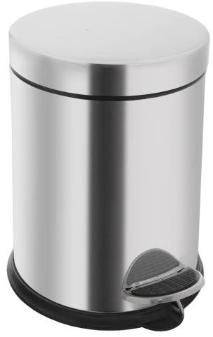 Orion Edelstahl/UH Papierkorb mit Pedal 3,2 l Mülleimer