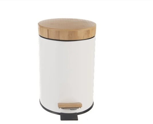 Orion WHITELINE 3 l pedálos fém/UH + bambusz fedéllel Szemetes