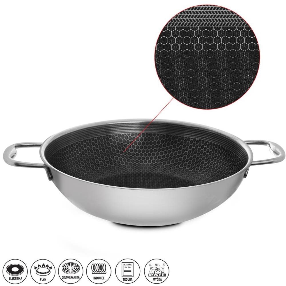 ORION COOKCELL WOK Pfanne mit 3-lagiger Antihaftbeschichtung - O...