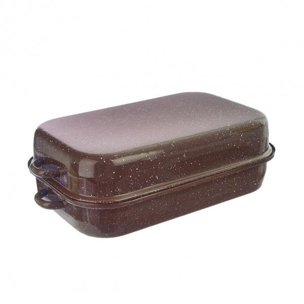 Orion Pekáč smalt BROWN 31,5 × 18,5 × 11,5 cm veko Pekáč