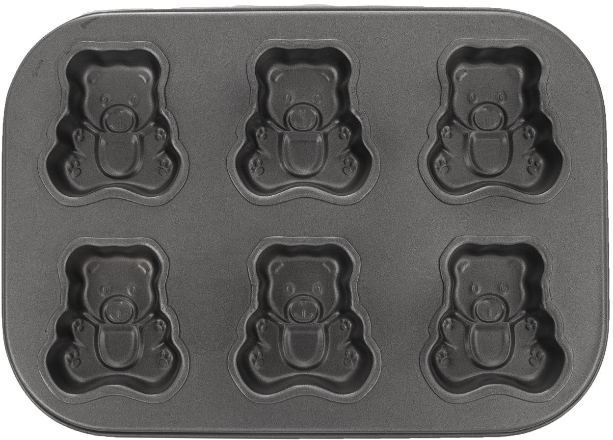 ORION TEDDYBÄR Backform aus Metall für 6 Bären Springform