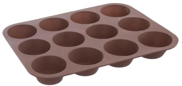 Szilikon forma MUFFIN 12 BARNA Sütőforma