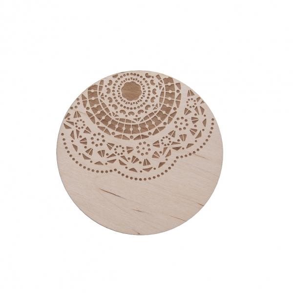 Orion alátét, fa, MANDALA, 12 cm, 1 db Poháralátét