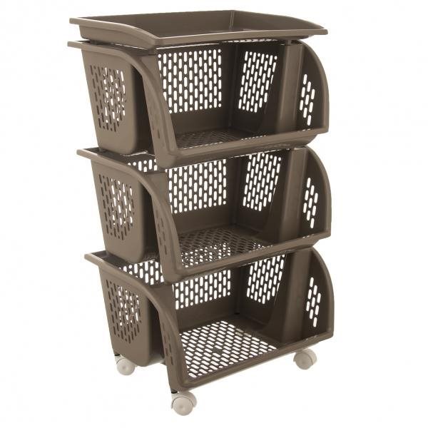 ORION Rack UH 3 szintes, kerekeken CHICO GRAY Polc