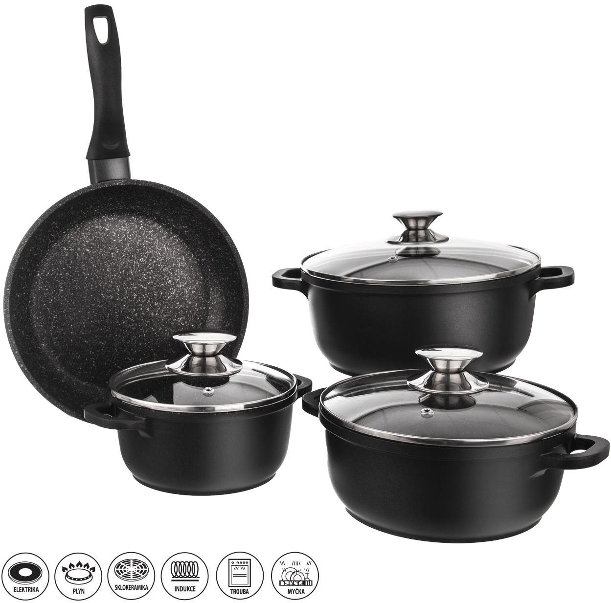 ORION GRANDE Topf- und Pfannen-Set - 7 Teile Topfset