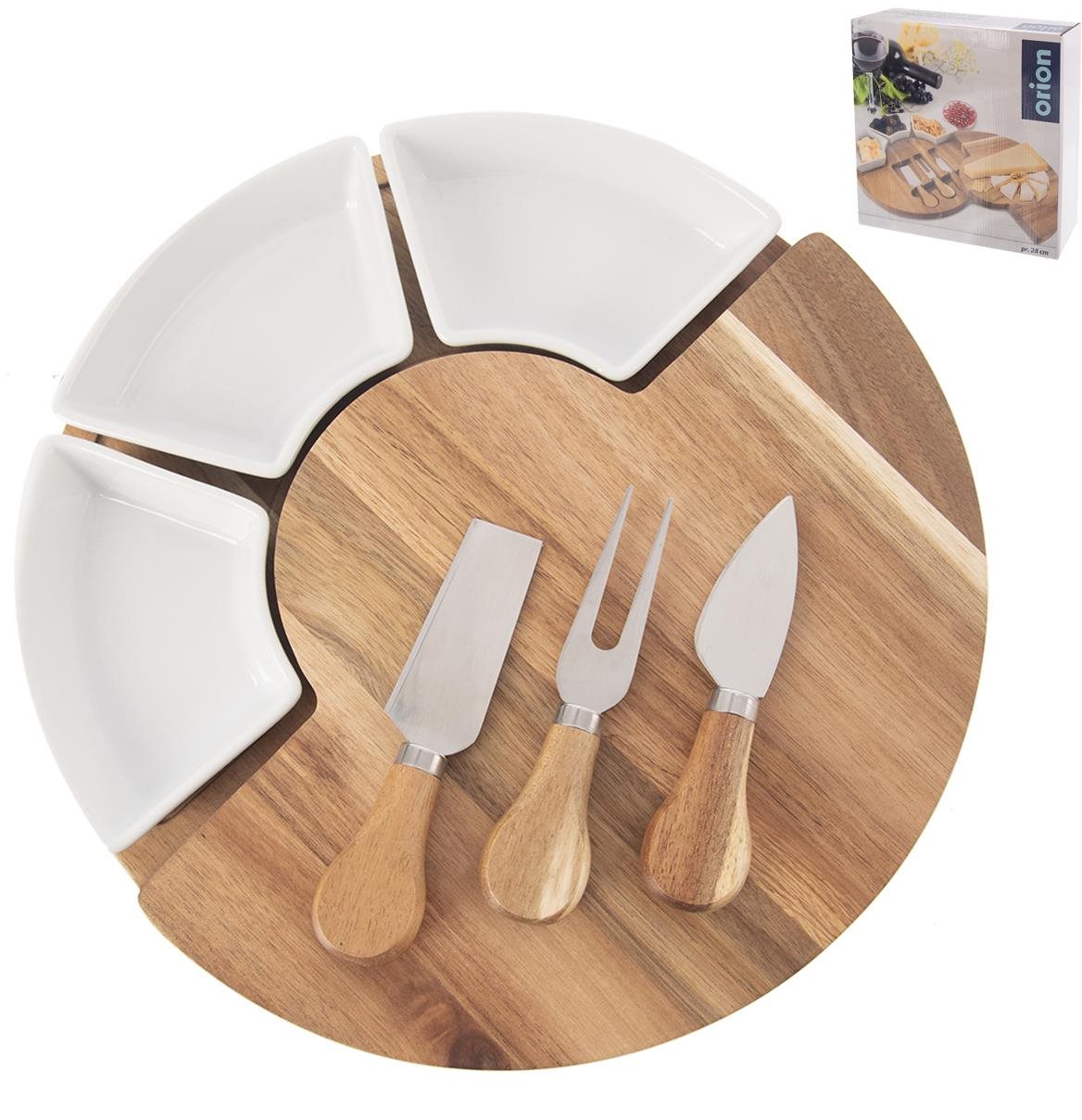 ORION Set bestehend aus Schneidebrett 28 cm Akazie, Käsehobel aus...