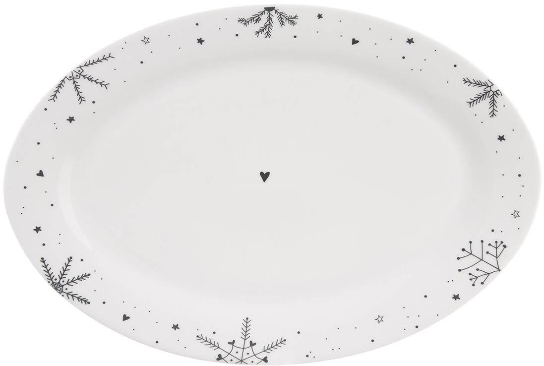 ORION Tálaló tányér VLOČKA 35 × 23,7 cm ovális, porcelán Tányér