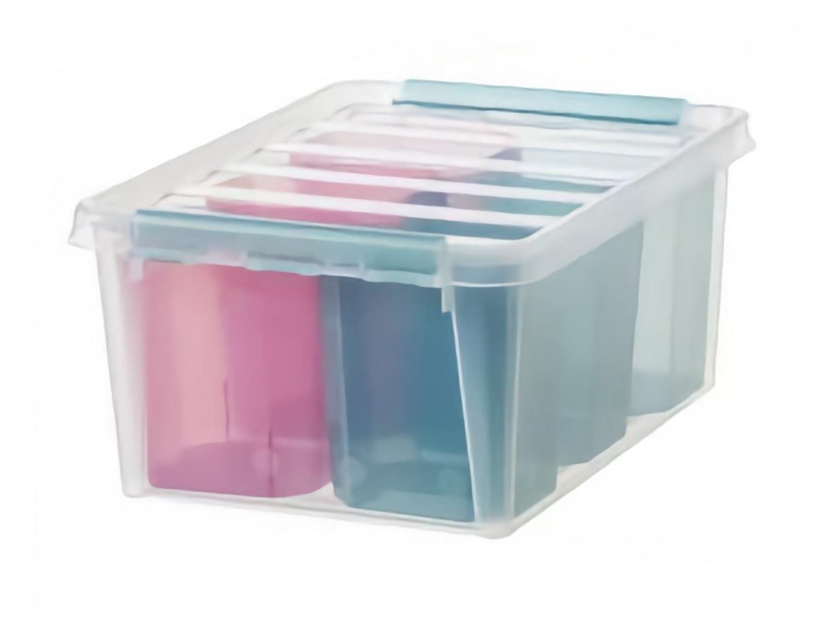 Orthex Color tárolódoboz, 14 l + 6 színes betét Tároló doboz