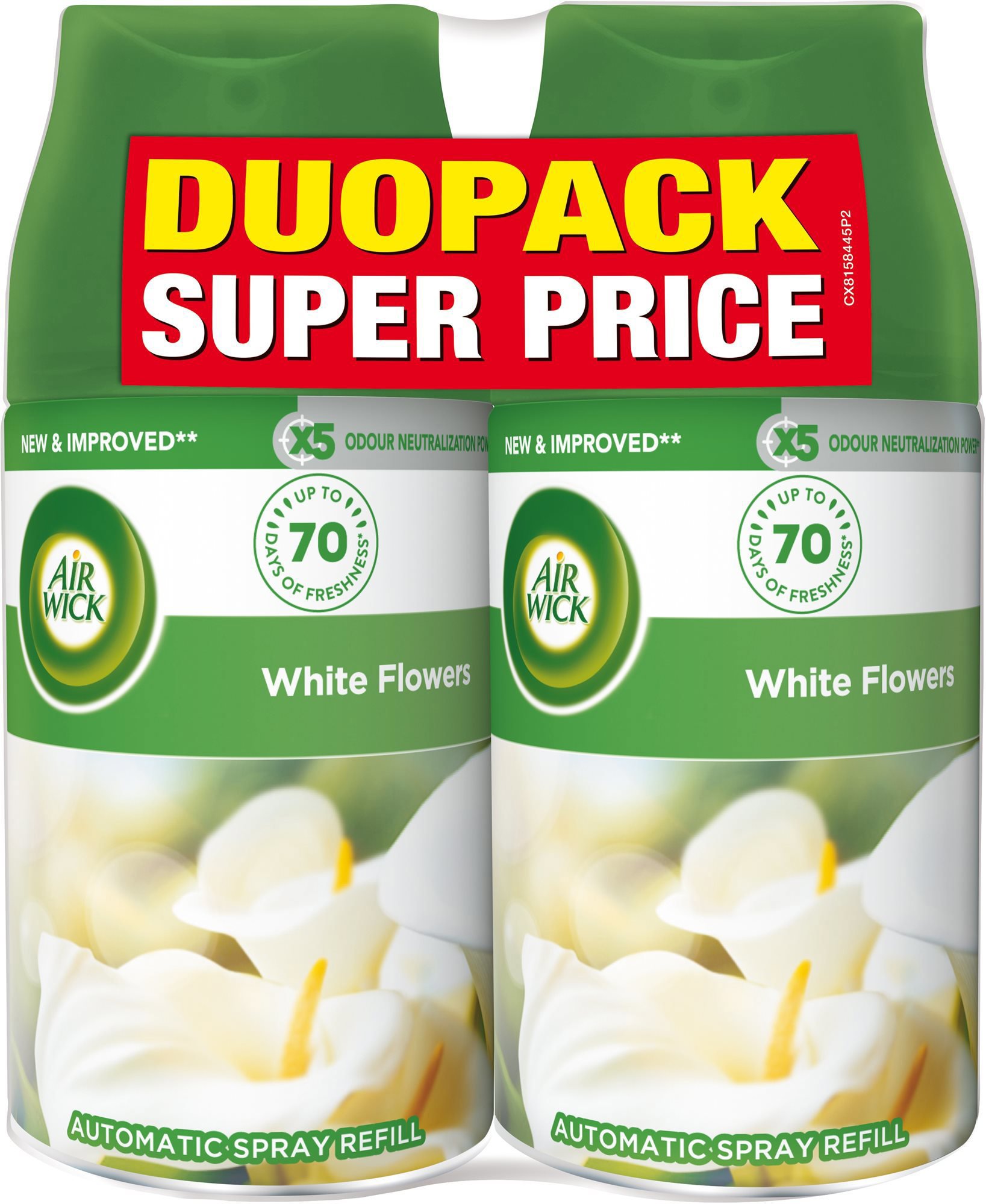 AIR WICK Freshmatic, náplň, biele kvety frézie DUO, 2 × 250 ml...