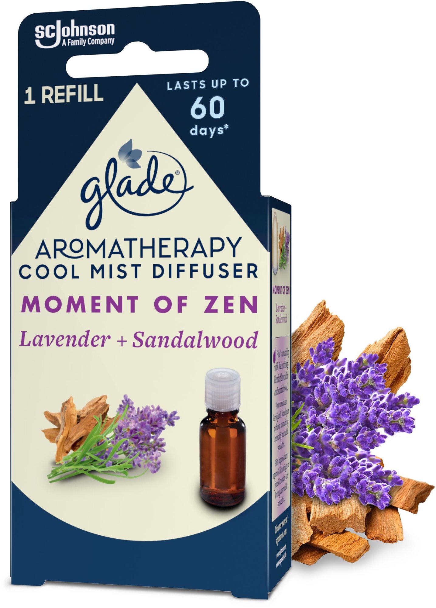 GLADE Aromatherapy Cool Mist Diffuser Moment of Zen, náplň 17,4 ml...