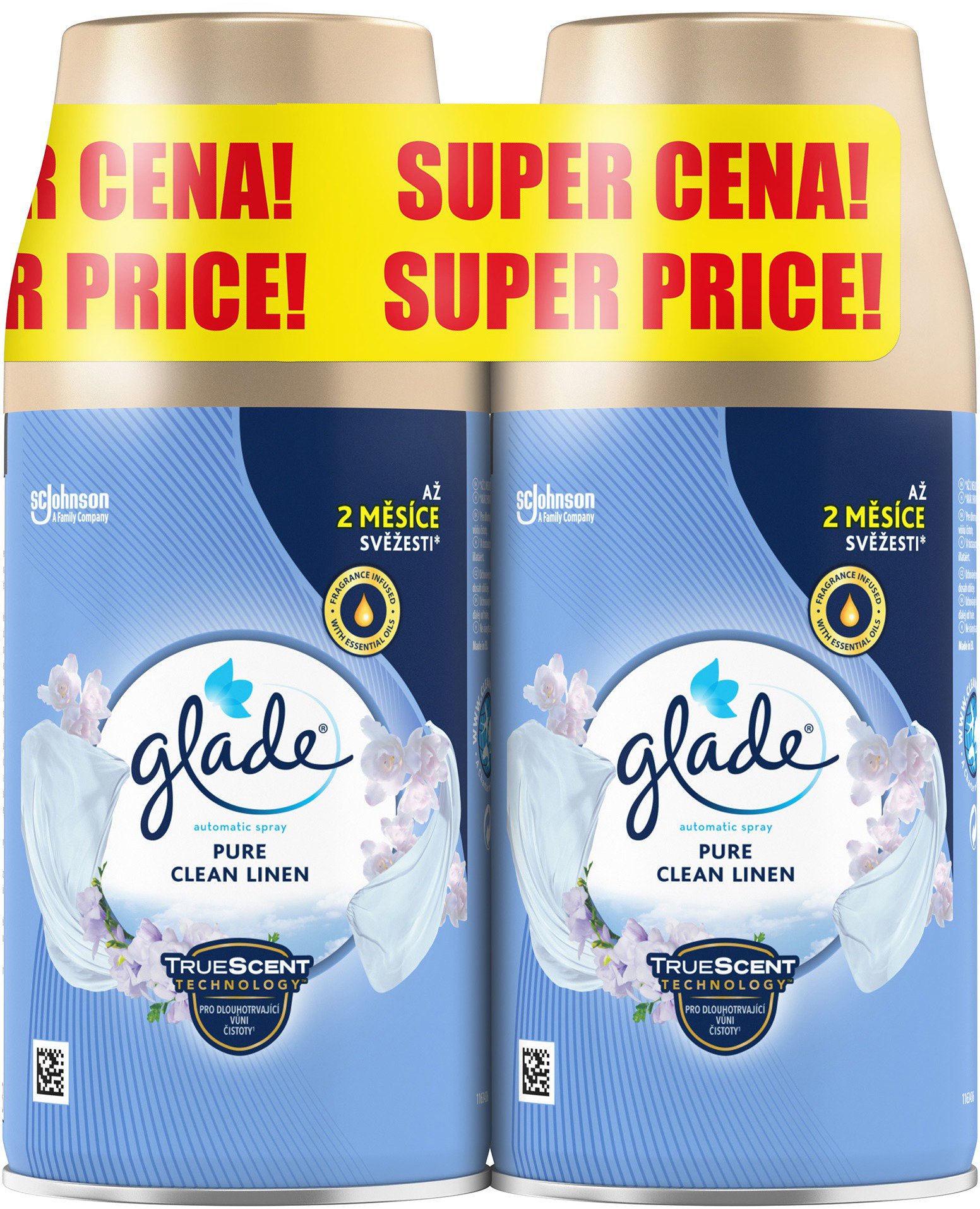 GLADE Automatic Pure Clean Linen náplň Duo 2× 269 ml Osviežovač...