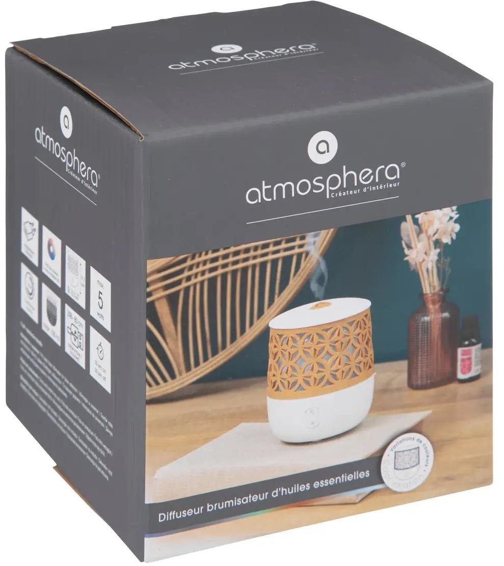 ATMOSPHERA USB difuzér esenciálneho oleja biely 100 ml Aróma difuzér