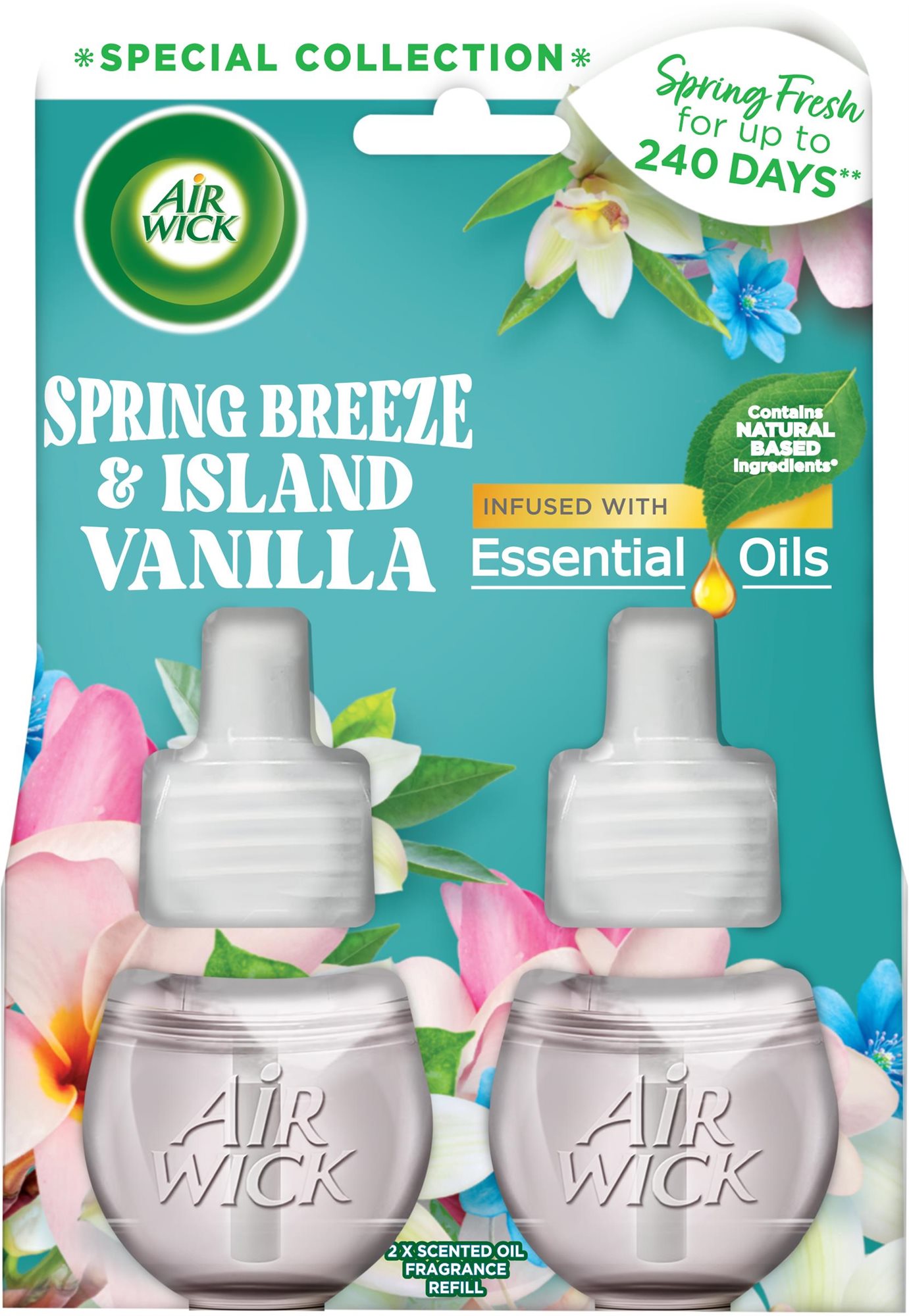 AIR WICK Electirc utántöltő Tavaszi szellő és Vanília 2×19 ml...