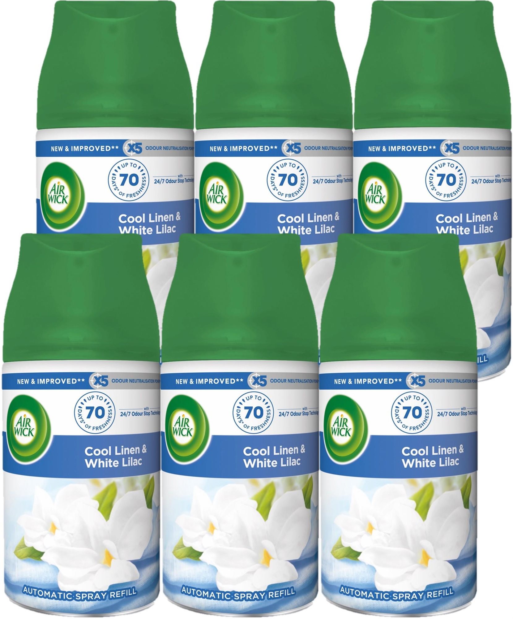 AIR WICK Freshmatic náplň Vôňa sviežej bielizne 6× 250 ml...