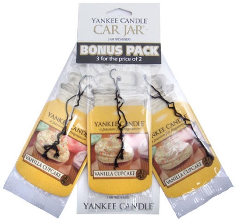 YANKEE CANDLE Vanilla Cupcake 3 ks Vôňa do auta