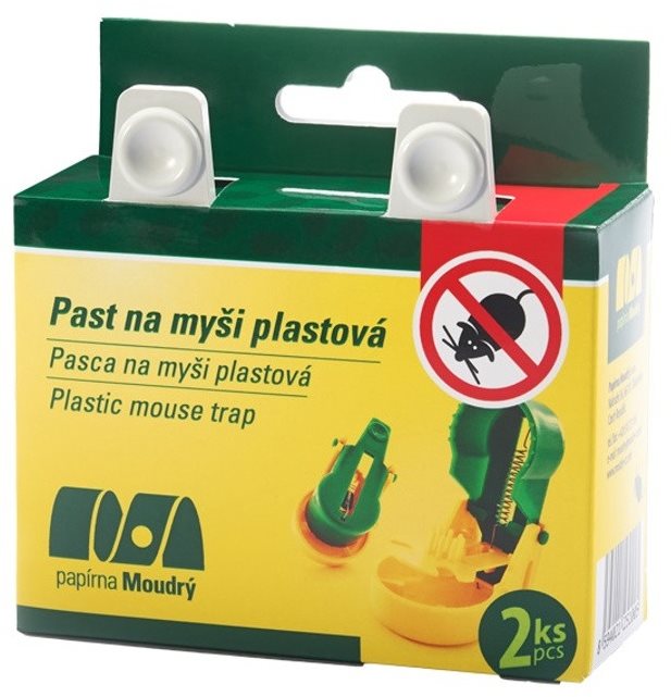 PAPÍRNA MOUDRÝ - Pasca na myši plastová, 2 ks Pasca na myši