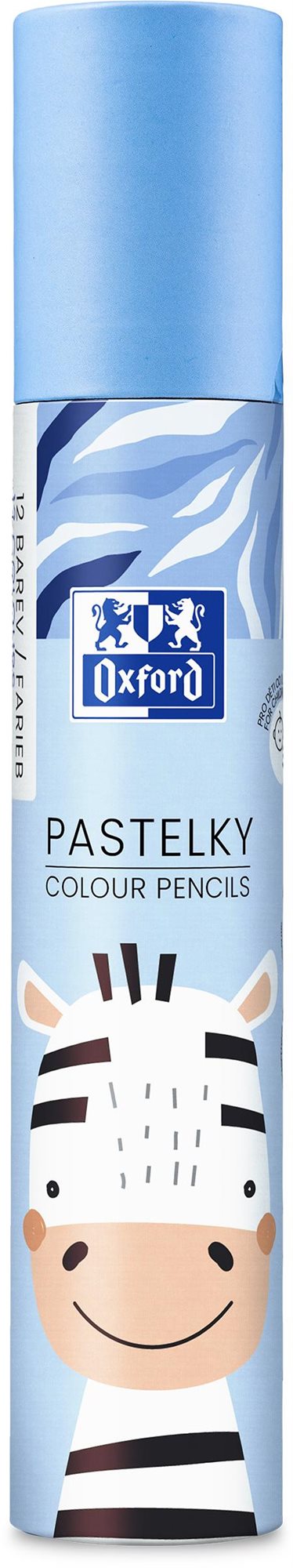 OXFORD Kids v tube Zebra, 12 farieb Pastelky