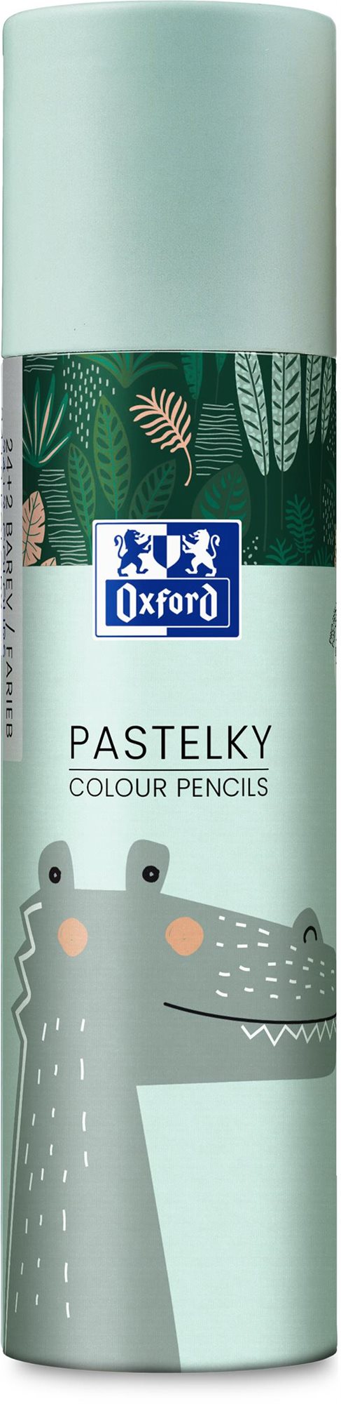 OXFORD Kids v tube Krokodíl, 24 + 2 farby Pastelky