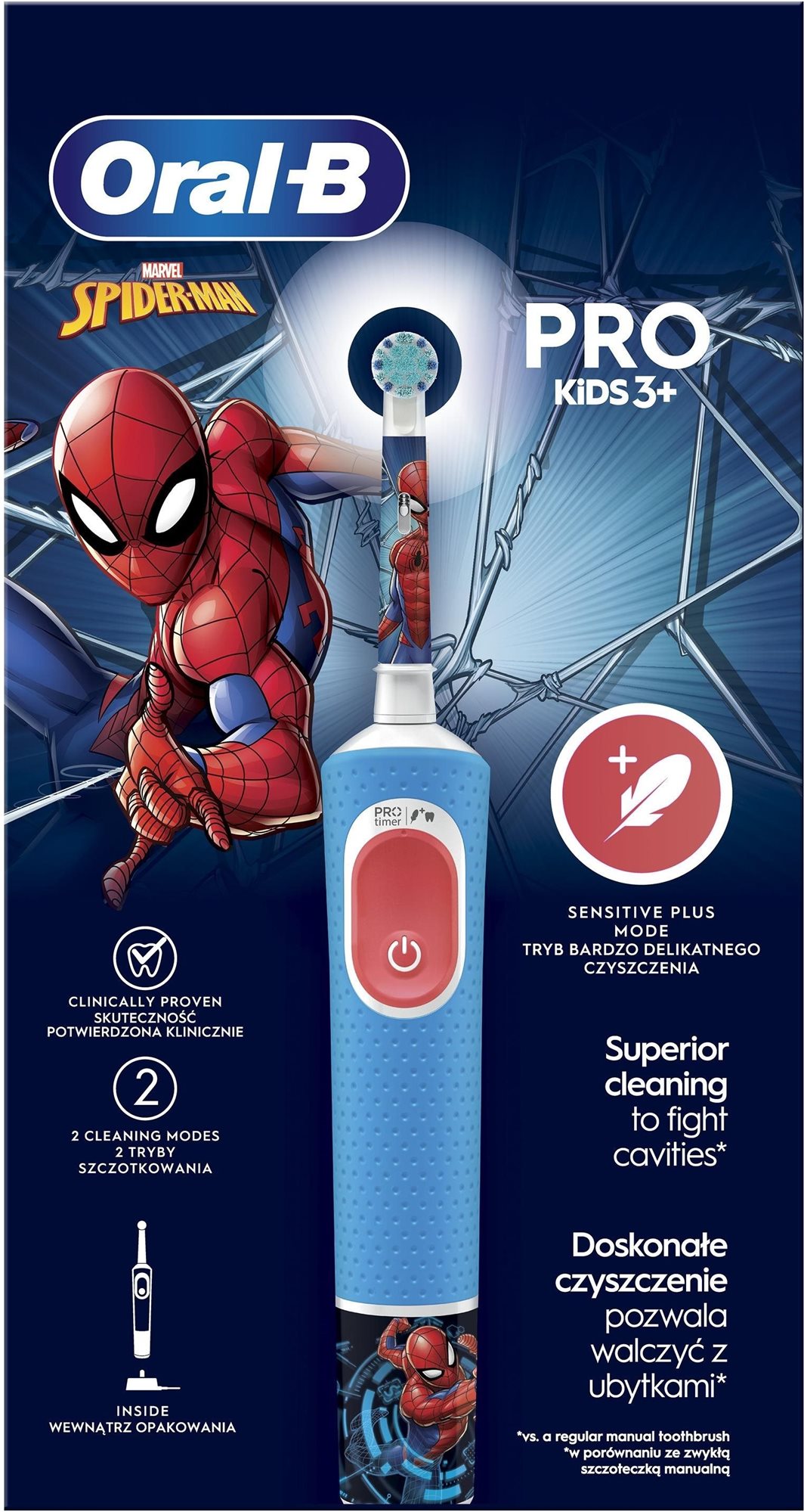 Oral-B CEUAIL D103.413.2K Spiderman Hbox PTHBR Elektrische Zahnbürste