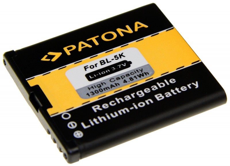 PATONA for Nokia BL-5K 1300mAh 3.7V Li-Ion Phone Battery