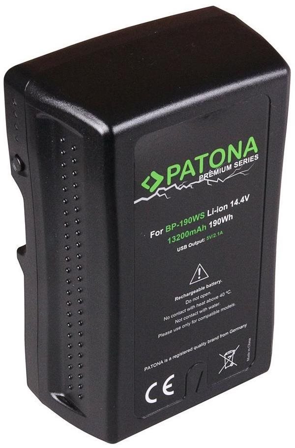 PATONA V-Mount kompatibilní se Sony BP-190W Fényképezőgép akkumulátor
