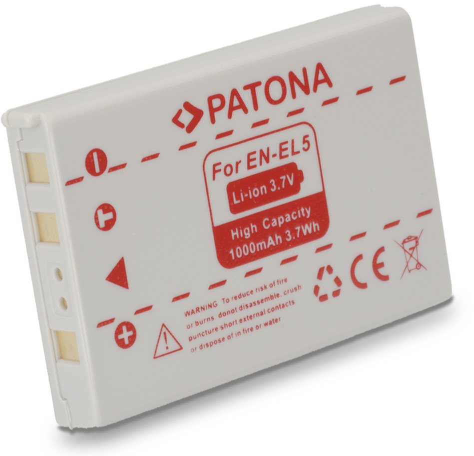 PATONA pre Nikon EN-EL5 1000 mAh Li-Ion Batéria do fotoaparátu
